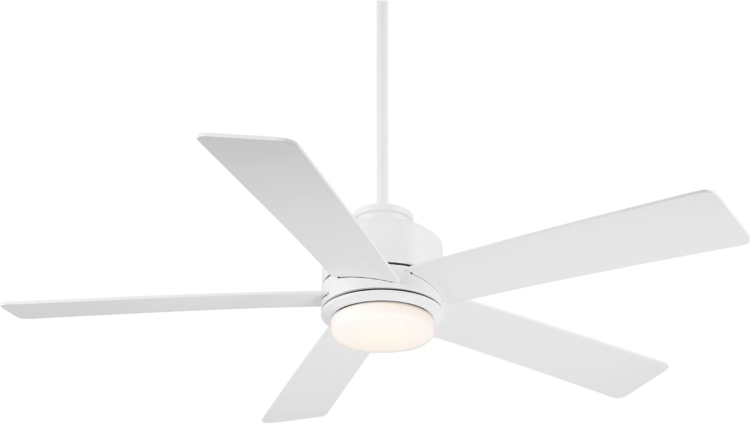 Casa Vieja 52' Grand Palm Modern Indoor Outdoor Ceiling Fan 5 Blade LED Light Remote Control Matte White Finish Wood Blades Bedroom Patio Living Room Kitchen Porch Damp Rated Decorative Dimmable