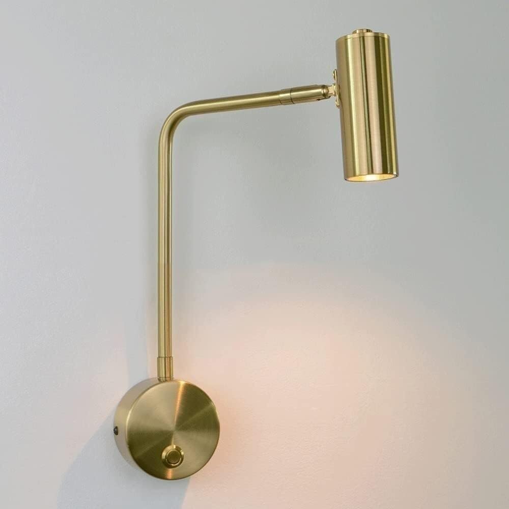 Wall Sconce Lights Adjustable 7W 180°+180°Rotation Metal Study Room Lighting LED Bedside Reading Lamp Indoor Spotlight Bedroom Mini Night Light (3000K w(3000k Warm Light)
