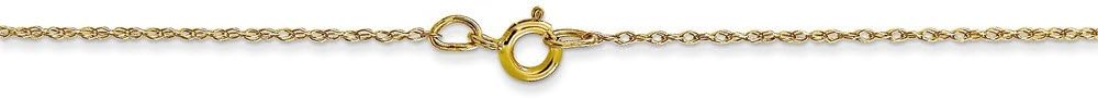 Sonia Jewels Solid 10k Yellow Gold .5 mm Thin Carded Cable Rope Chain Necklace