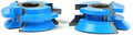 Amana Tool SC642 2Piece Carbide Tipped 3-Wing V Paneling Shaper Cutters Woodworking, 2-3/4 Dia x 1 x 45 Deg x 1/2 & 3/4 Bore Set for 1 Material