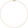 JewelryWeb Italian Solid 14K Yellow Gold Twist Cable Collar Necklace – 0.50mm Dainty Omega Neck Wire – 16' or 18' Choker Chain – Real Gold