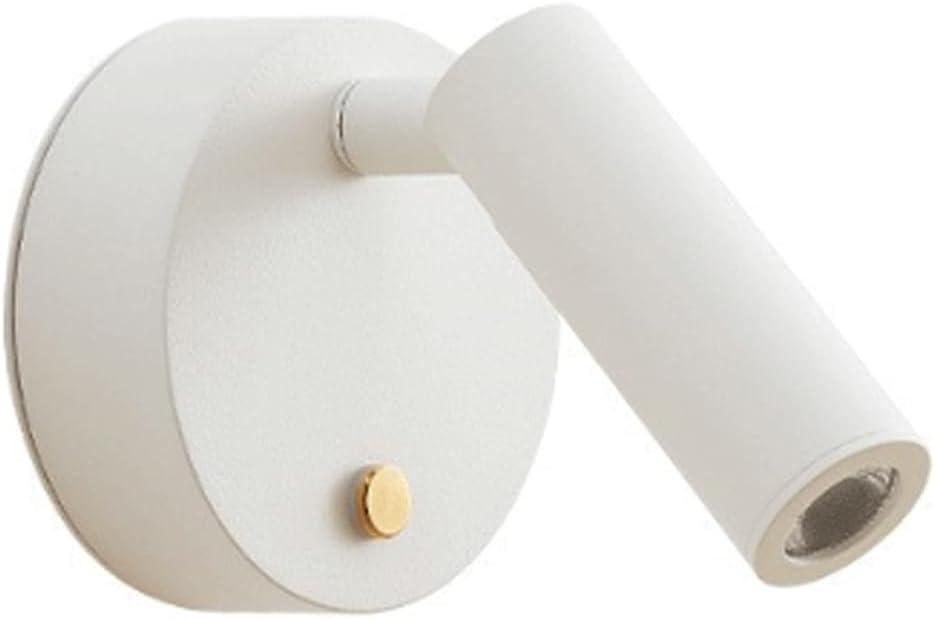 Battery Operated Magnetic Spotlight Wall Sconce – 90°/350° Adjustable LED Rechargeable Stick-On Indoor Reading Lamp, 3000K White Light