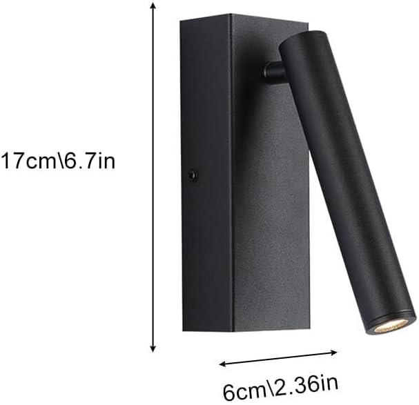 LED Wall Lamp Reading Wall Light for Bedside,Modern Wall Mounted Reading Light Angle Adjustable Indoor Spotlights Wall Mounted Lamp for Bedroom Living Room Study Room Dining Room Stairs Porch
