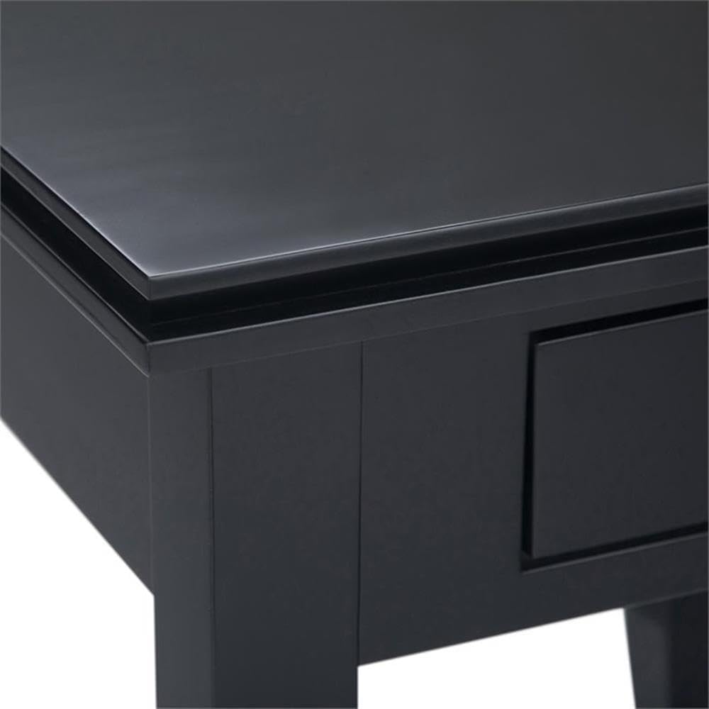 SIMPLIHOME Artisan SOLID WOOD 21 inch Wide Square Transitional End Side Table in Black for the Living Room and Bedroom