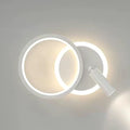 Ring Bedside Wall Sconce, Round Metal Wall Lamp with Acrylic Lampshade, Adjustable Reading Spotlight, Modern LED Wall Light - 18W - 3 Colors, Indoor Lighting Wall Lamps for Bedroom