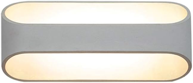 LED Wall Sconce Modern Wall Lamp Up and Down Lighting Fixtures, Aluminum Spotlights Indoor Sconces for Living Room Bedroom Hallway, Double Bevel White Metal Wall Light