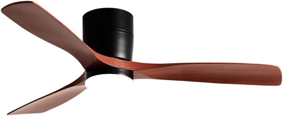 Dimmable Smart Ceiling Fan with Lights Imitation Wood Hardware Ceiling Fan Light LED with Remote 42 Inch Living Room Ceiling Fan Modern Outdoor for Patios Ceiling Fan with Lights