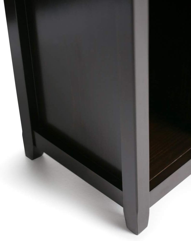 SIMPLIHOME Amherst Bookcase - 44 inch Tall Multi-Cube Solid Wood Cube Organizer in Hickory Brown, Transitional Bookcase Storage for Living Room, Study or Office with Fixed Shelves and Tapered Legs