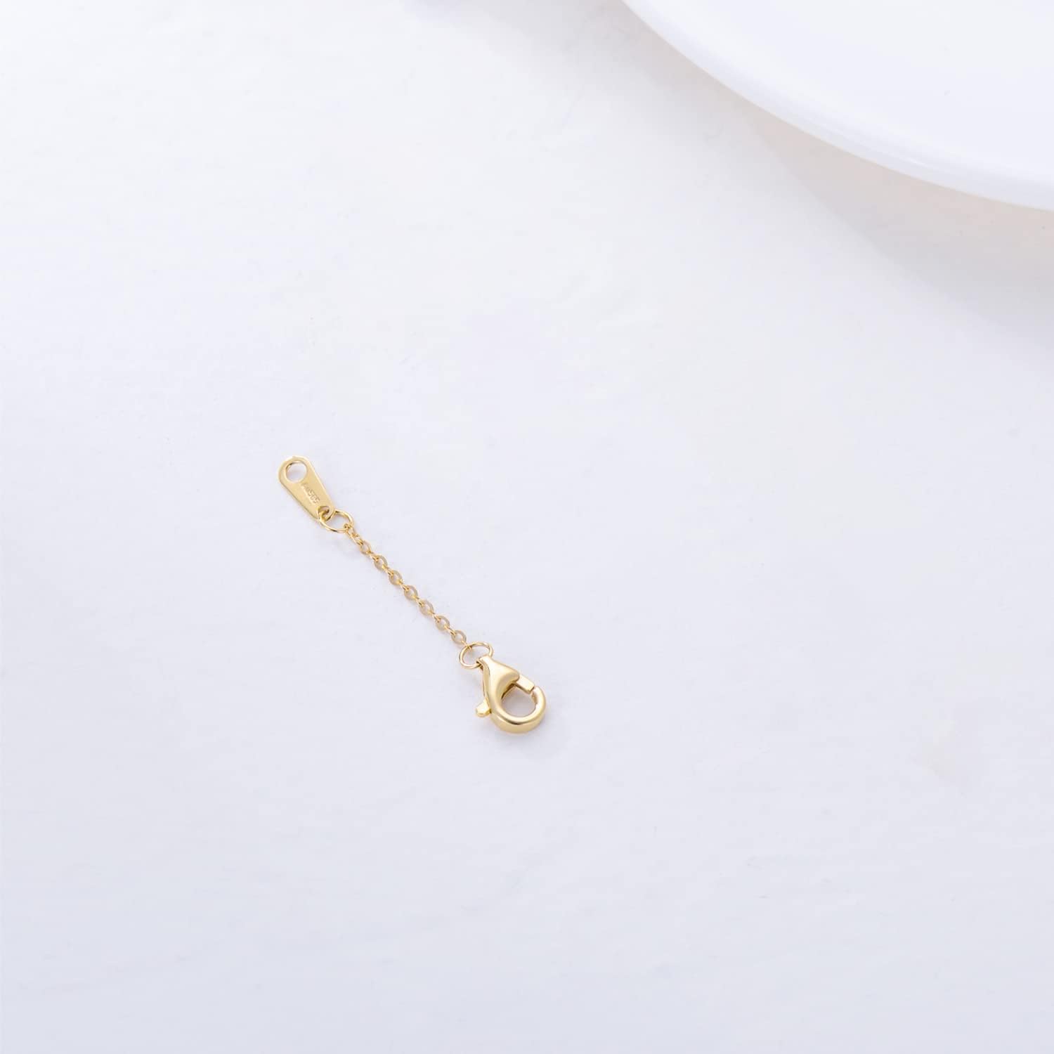 10k 14k Real Gold 1'/1.5'/2'/2.5'/3'/4'/5' Necklace Extender, Necklace Bracelet Extender Chain, Durable Gold Extender Chain, Adjustable Extension Chain for Necklace Bracelet Anklet