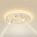 Dimmable Flush Mount Ceiling Light Creative Astronaut Moon Design Adjustable Spotlights with Remote Control Decorative Indoor Lighting for Bedroom Kids or Living Room