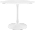 Modway Lippa Round 40' Mid-Century Modern Dining Table in White