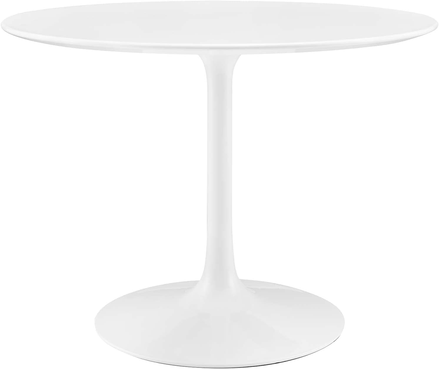 Modway Lippa Round 40' Mid-Century Modern Dining Table in White