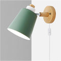 Adjustable Plug in Wall Sconce Modern Indoor Lamp with E27 Socket On Off Switch Mounted Spotlight Lighting Fixture for Bedroom Living Room Hallway Bedside(Green)