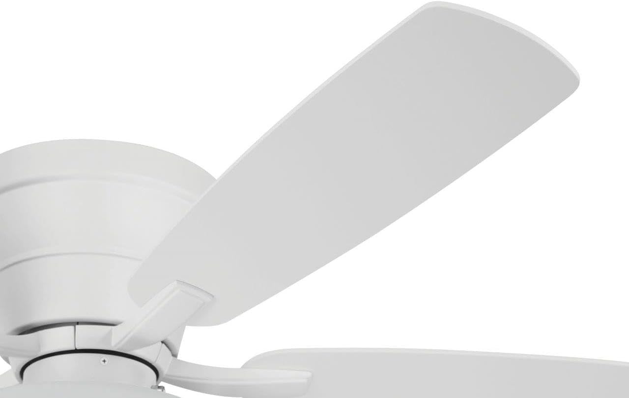 Craftmade 52' Wheeler Indoor Flush Mount 5 Blade White Finish Ceiling Fan with Single Bowl Light