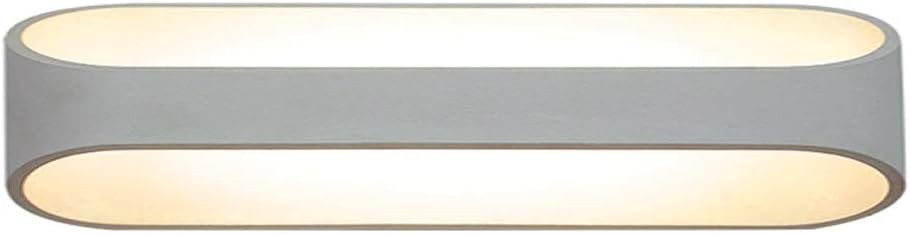 LED Wall Sconce Modern Wall Lamp Up and Down Lighting Fixtures, Aluminum Spotlights Indoor Sconces for Living Room Bedroom Hallway, Double Bevel White Metal Wall Light