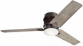 Kichler 300352OZ Chiara 52' Hugger Ceiling Fan with LED Lights and Wall Control, Olde Bronze