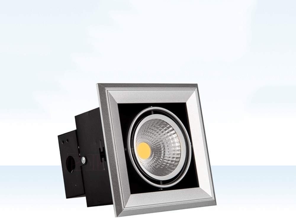 20W Recessed Rotatable LED Ceiling Spotlight Indoor Bright Square Ceiling Panel Light Embedded COB White Warm Downlight Wall Moun for Kitchen Luxury