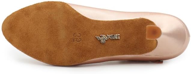 BDdance Women's Latin Modern Jazz Tango Waltz Dance Shoes Ballroom Dancing for Ladies Satin, #138, Light Tan, 4.5-11