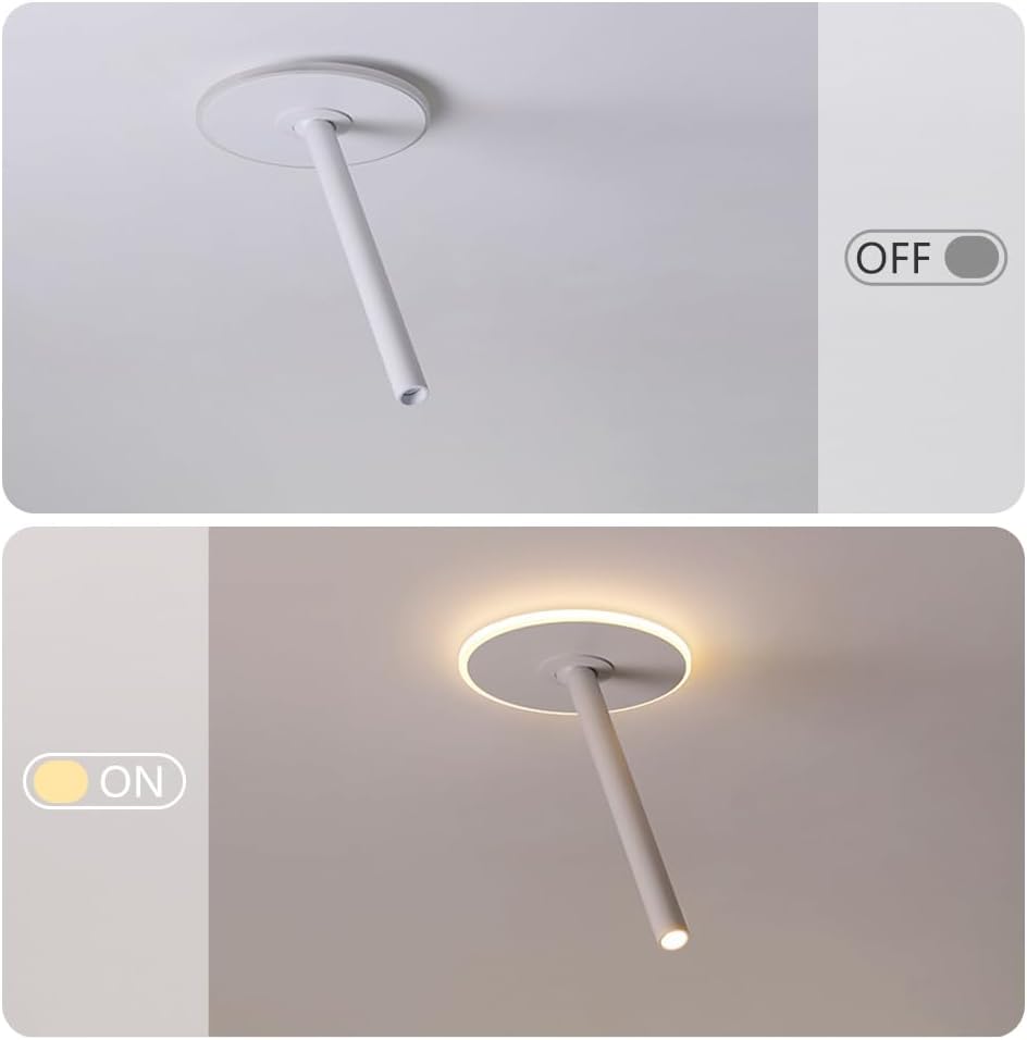 11W LED Adjustable Ceiling Spotlight Indoor Accent Lamp Moun Downlight Aluminum with 360° Pivoting Spot Light for Living Room Artwork Picture 3000K