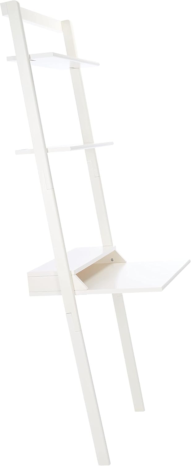 Safavieh Home Collection Pamella White 2-Shelf Leaning Desk