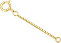 10k 14k Real Gold 1'/1.5'/2'/2.5'/3'/4'/5' Necklace Extender, Necklace Bracelet Extender Chain, Durable Gold Extender Chain, Adjustable Extension Chain for Necklace Bracelet Anklet