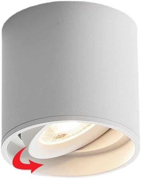12W Led Ceiling Spotlight, Indoor Spotlight, 30° Adjustable Ceiling Light, Wall Lamp, Cylindl Aluminum Spot Light for Kitchen, Hallway, Bedroom, Living RoomWhite-Neutral Light 4000