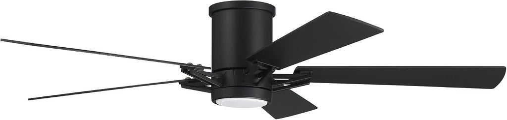 Craftmade 52' Wyatt Hugger Indoor/Outdoor Painted Nickel Finish Ceiling Fan, LED Light Kit (Optional), Remote Included, Smart WiFi Enabled with Voice Activation, works with Alexa & Smart Home Devices