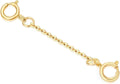 10k Real Gold 1'/1.5'/2'/3'/4' Necklace Extender Chain, Durable Strong Removable Gold Chain Extender, 10k Gold Adjustable Extension Chain for Necklace Bracelet Anklet