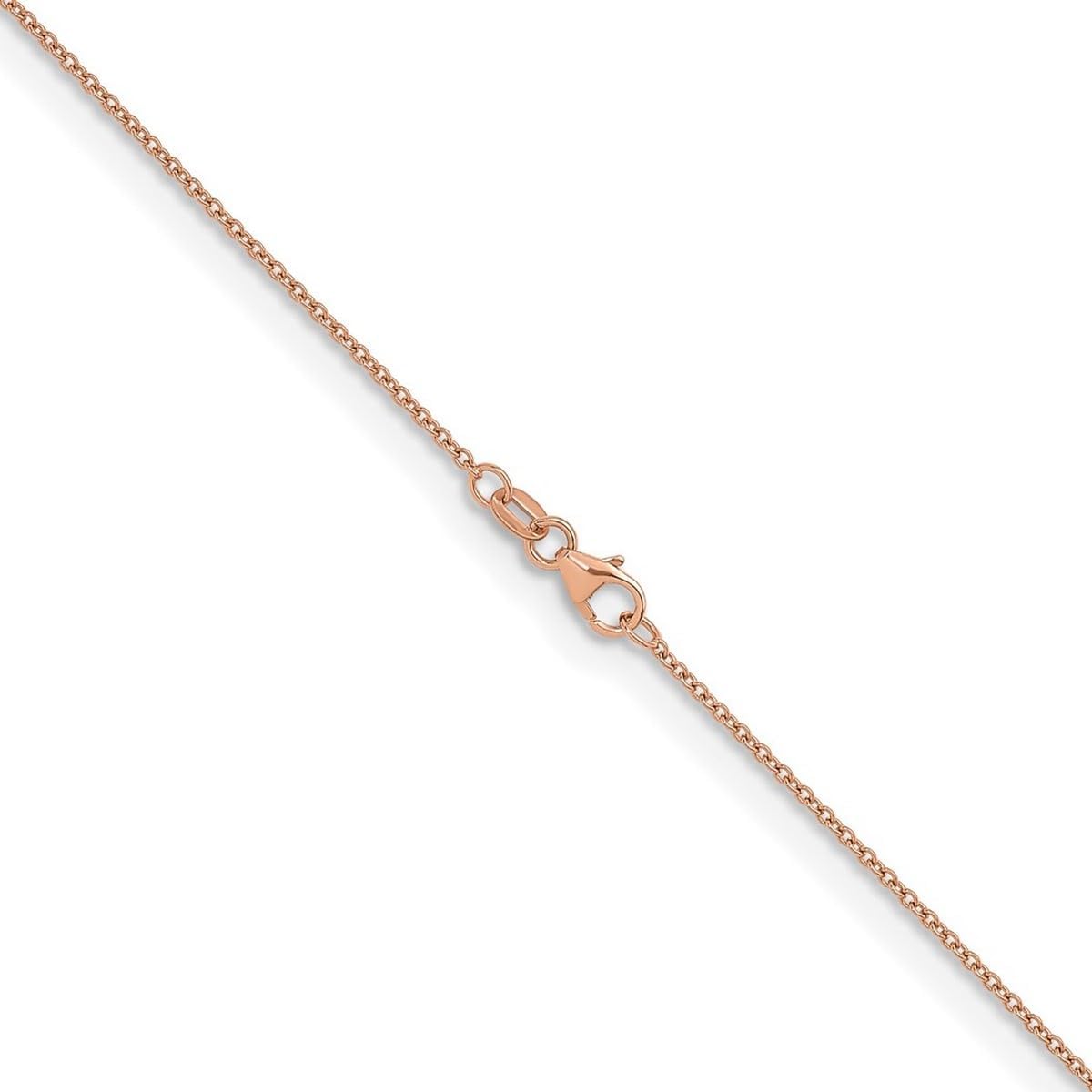 JewelryWeb 14k Rose Gold 1.5mm Cable Chain Necklace 20 Inch Chain Necklace for Women and Men
