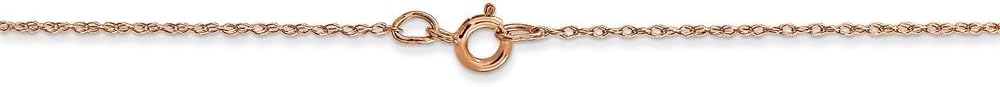 Solid 14k Rose Gold .5mm Cable Rope Chain Necklace Carded