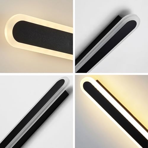 Dimmable LED Wall Light with Remote Control - Modern Aluminum Oval Sconce 3000K-6500K for Bedroom, Corridor, Reading - Stylish Indoor Lighting Fixture
