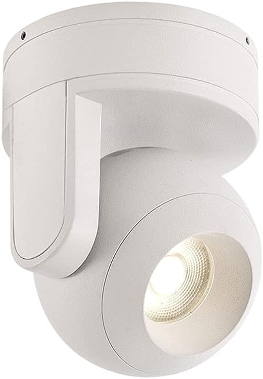 350° Adjustable Monopoint Light Fixture LED Ceiling Spotlight, Indoor Gallery Picture Lighting, Surface Mounted Directional Spot Lights for Kitchen Hallway Living Room