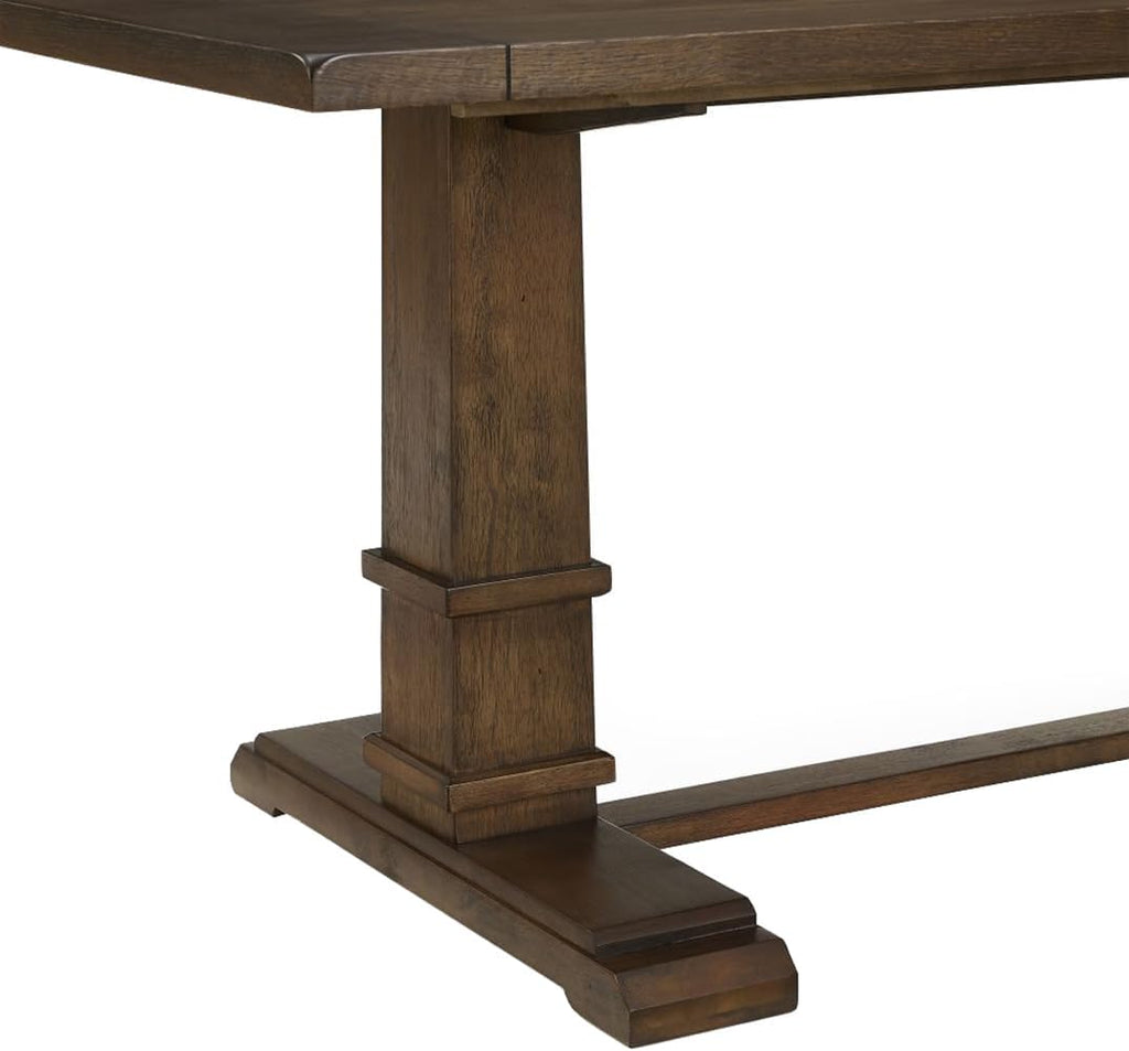 Crosley Furniture Joanna Modern Farmhouse Wood Dining Table, Dark Oak