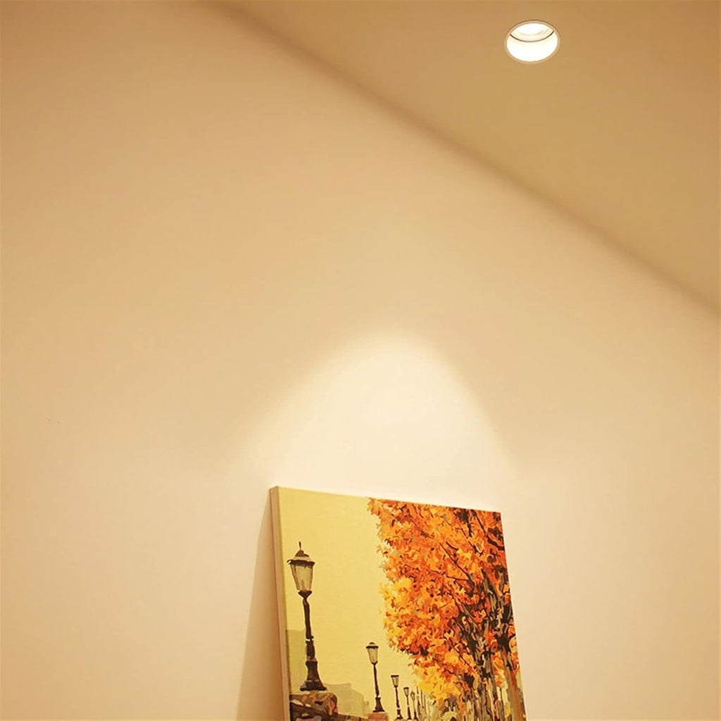 Spotlight Modern Flush Mount Ceiling Spotlight Indoor Adjustable Downlight, 12W Led Recessed Lighting Fixture, Directional Spotlights Aent Lamps for Corridor Kitchen Living Room/3500K