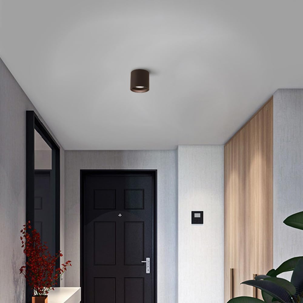 Modern 3.14' LED Ceiling Spotlight Indoor Mounted Downlight 7W 4000K Natural White Light Aluminum Spotlight Compatible with Hallway Corridor Gallery Display,Chandelier LED Ceiling Light