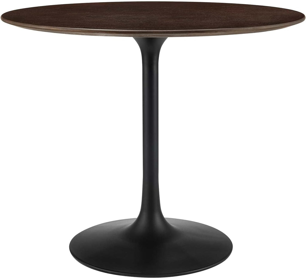 Modway Lippa Dining Table, 36', Black Cherry Walnut