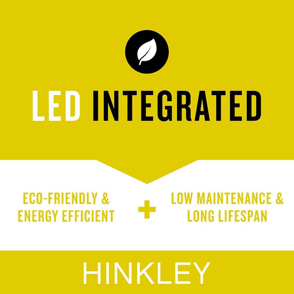 Hinkley Trey 52' Smart Ceiling Fan, Integrated LED, Wet Rated, Flush Mount, 6-Speed DC Motor, Composite Blades, HIRO Remote, Matte Black Finish