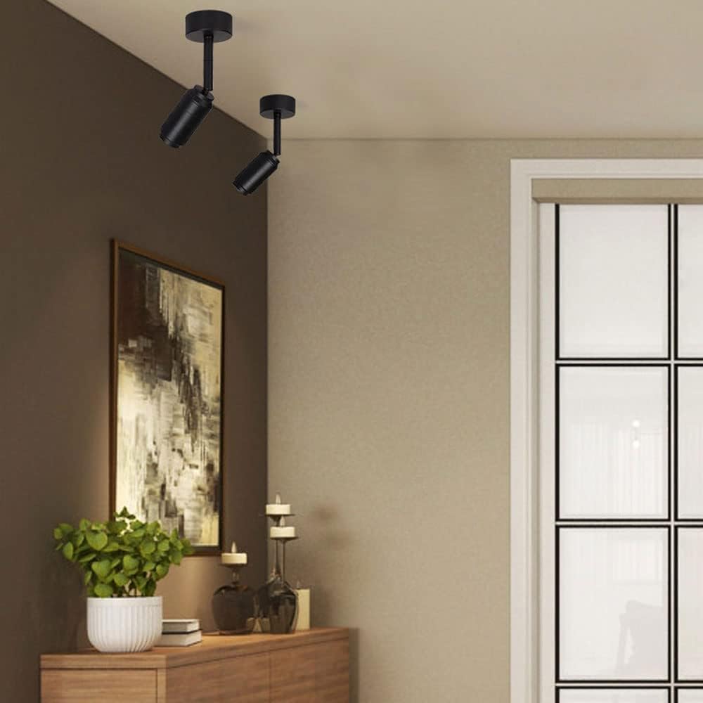 Adjustable LED Ceiling Spotlight - Indoor Mounted Accent Light for Living Room, Gallery, and Corridor