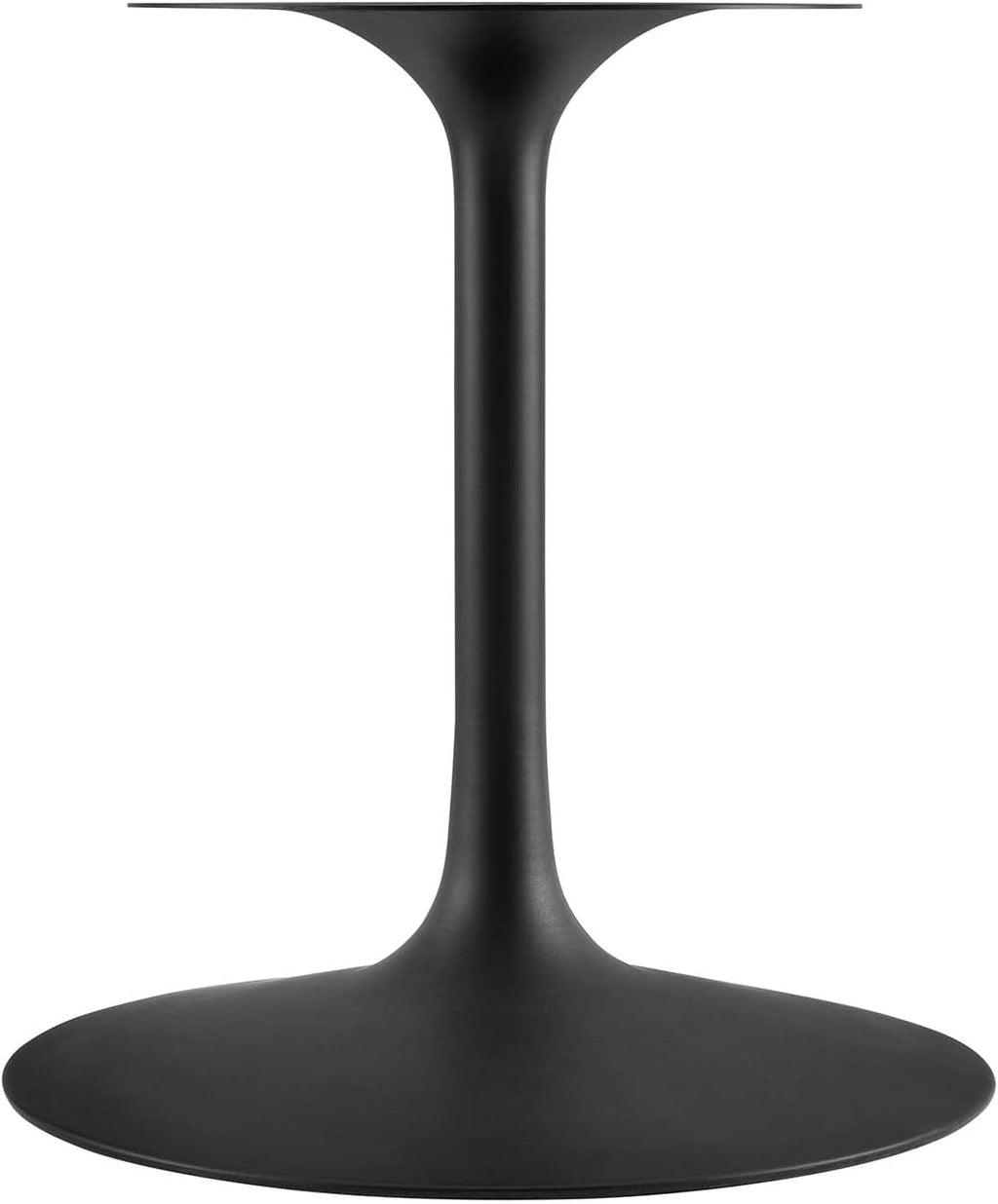 Modway Lippa 78' Oval-Shaped Mid-Century Modern Dining Table with White Wood Top and Black Base