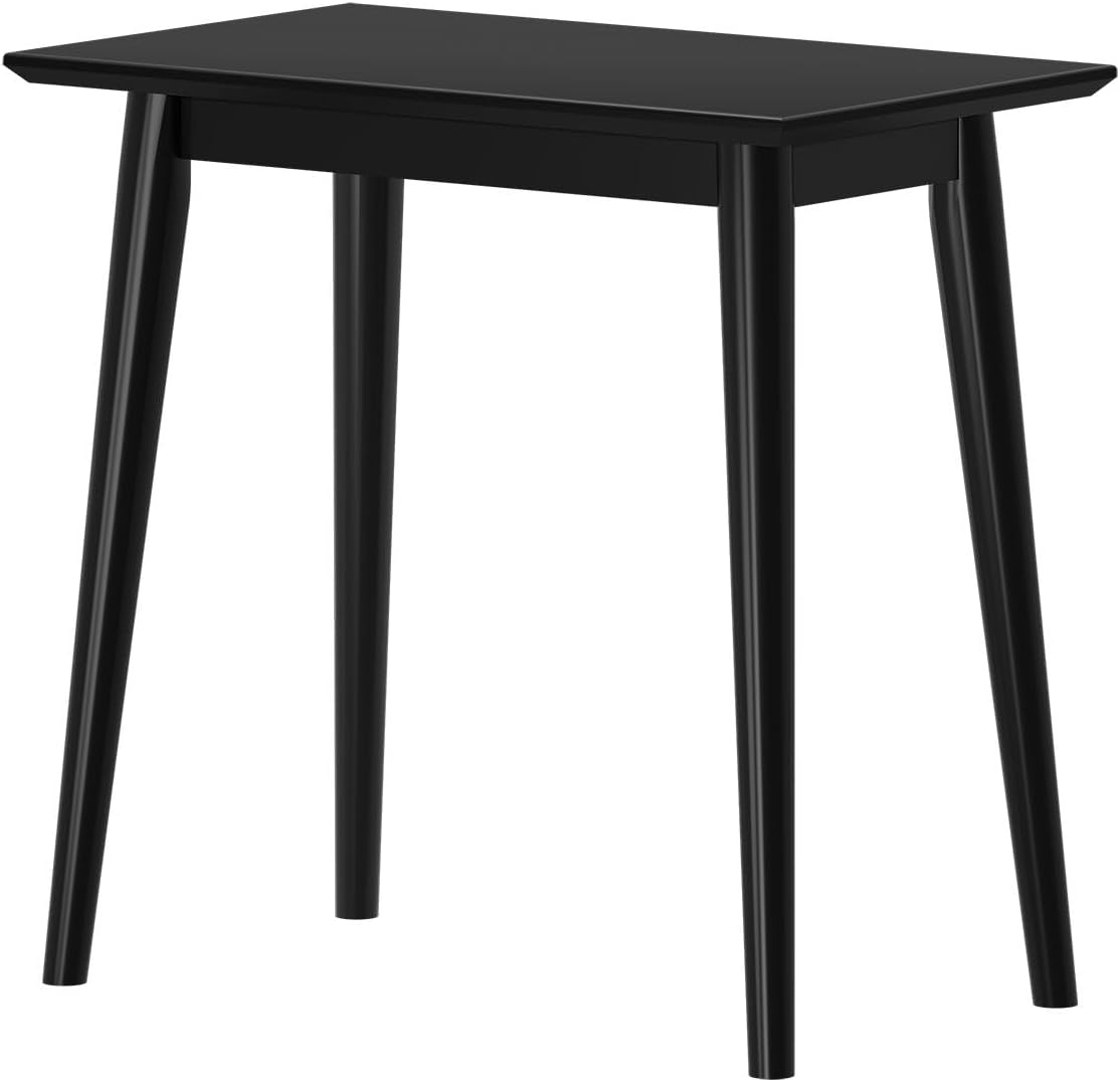 Plank+Beam Mid Century Modern Rectangular Side Table, End Table for Living Room, Wooden Bedside Table, Small End Table for Office Space, Black