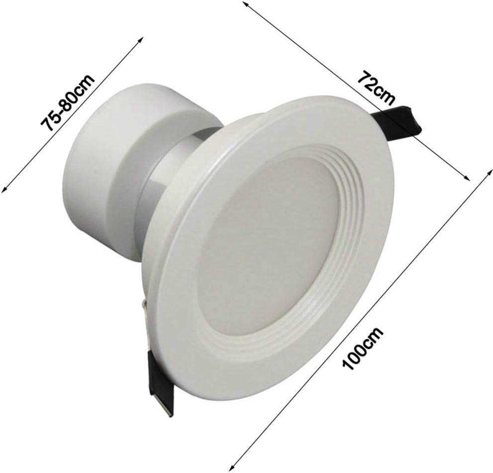 3W/5W IP65 Waterproof LED Recessed Downlight - Stylish Aluminum Ceiling Spotlight for Indoor & Outdoor Use, White Color, Anti-Fog Design(White Light-5w) (Warm Light 3w)