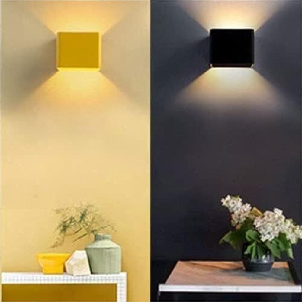 Wall Sconce Modern Up Down Indoor Spotlight Energy Efficient Lamp Stylish Lighting Fixture Decorative Ambient Accent for Living Room Bedroom Hallway Home Use(Black-3000k)