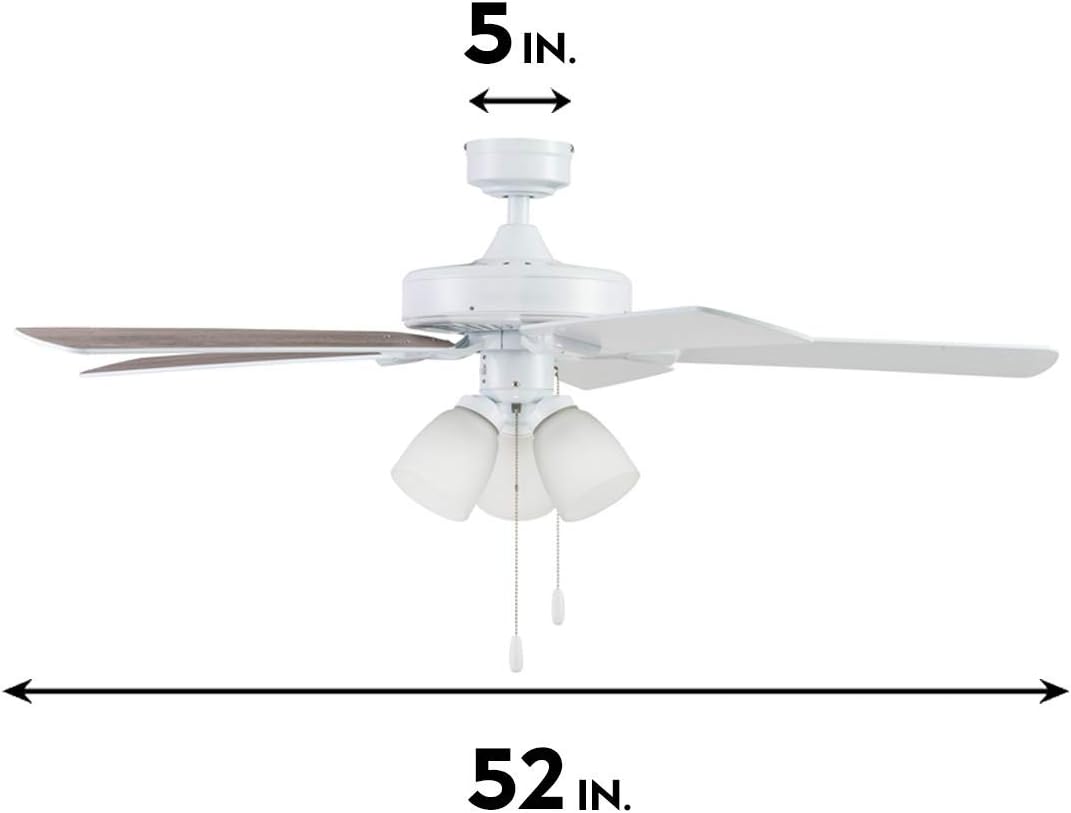 Portage Bay 51435 Stannor Ceiling Fan, 52, White