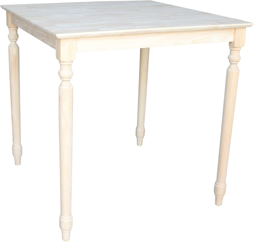 IC INTERNATIONAL CONCEPTS Solid Wood Top Table - Turned Legs