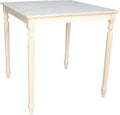 IC INTERNATIONAL CONCEPTS Solid Wood Top Table - Turned Legs