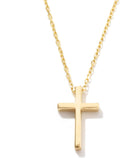Gelin Dainty Cross Necklace for Women in 14K Solid Gold, 18 Inch Chain