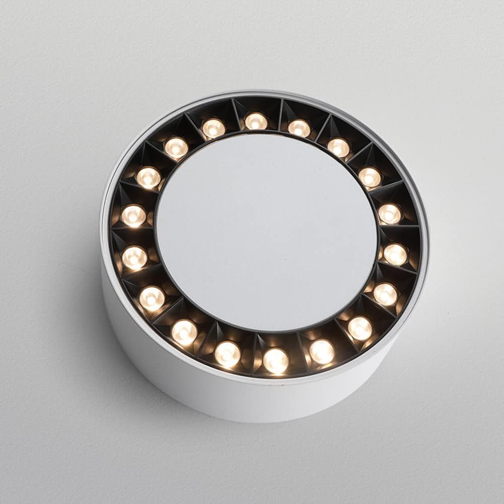 LED Ceiling Spotlight Indoor Mini Surface Monopoint Light Fixture, Cylinder Ceiling Downlight Aluminum Directional Spotlights for Living Room Bedroom Corridor Kitchen