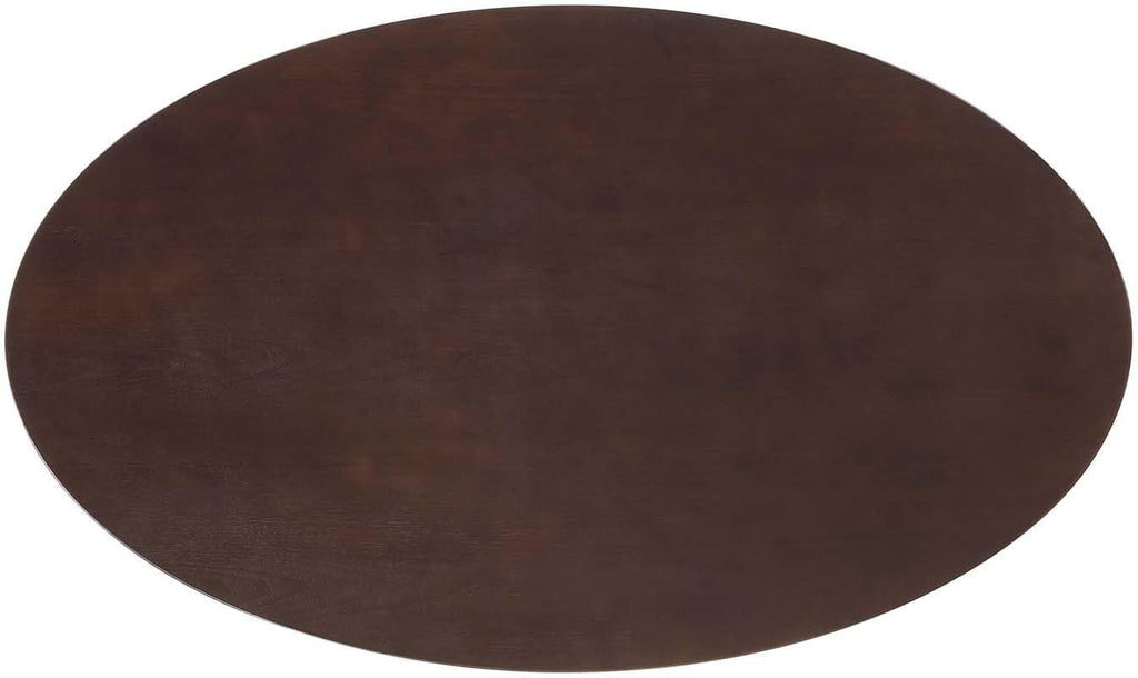 Modway Lippa Dining Table, 60', Gold Cherry Walnut