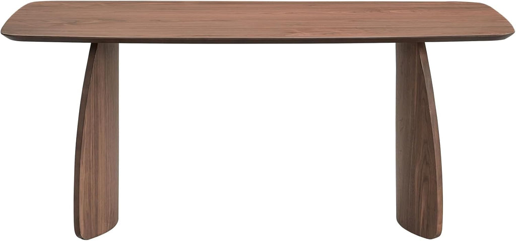 Acme Hadasa Scandinavian Rubber Wood Rectangular Dining Table in Walnut