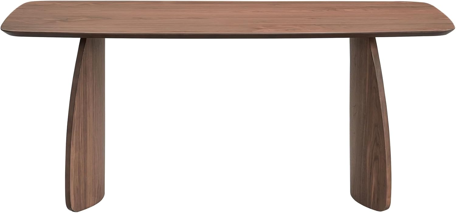 Acme Hadasa Scandinavian Rubber Wood Rectangular Dining Table in Walnut